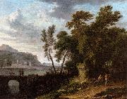 Jan van Huijsum Landscape with Ruin and Bridge oil painting